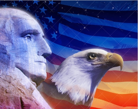 ndAFpicofgeorgeflageagleAMERICA